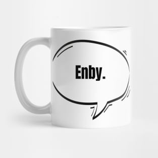 Enby Text-Based Speech Bubble Mug